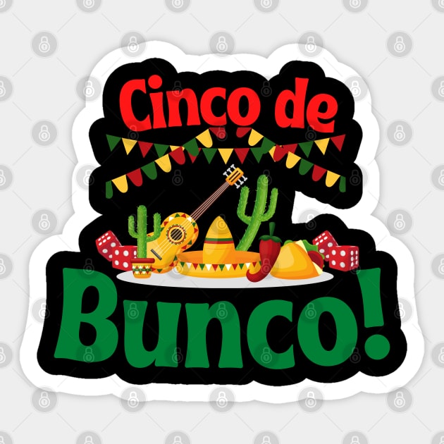 Cinco de Bunco Cinco de Mayo Dice Night Sticker by MalibuSun